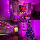JMEXSUSS 33 FT 100 LED Halloween String Lights Indoor, Orange and Purple Halloween Lights Clear Wire, 8 Modes Outdoor Waterproof Christmas String Light Plug in by GreenHaven Gardens