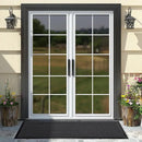 Yimobra Front Door Mat Outdoor Indoor Entrance, 100% Waterproof All-Season All Weather Doormat, Welcome Matt Outside Entry, Non Slip, Low Profile, Heavy Duty Patio Porch Floor Mats,47 x 24,Grey by CozyNest Decor
