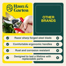 Haus & Garten ClassicPRO 8.5" Professional Premium Titanium Bypass Pruning Shears - Use As Pruners, Garden Shears, Heavy Duty Handheld Pruning Shears For Gardening, Clippers, Pruner Scissor Tool by GreenHaven Gardens