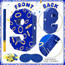 Number 9 Blue and Golden Rings Piñata for Kids Birthday Cartoon Theme Small Piñata with Blindfold Stick Confetti for Fiesta Cinco De Mayo Party Decor, 15.8 x 11 x 2.8 Inch by TinyTreasures Baby Boutique