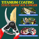 Haus & Garten EnduroPRO Ergonomic Bypass Pruners - Professional Titanium Garden Shears - Heavy Duty Hand Pruning Scissor, Tree Trimmer, Gardening Tool, Branch, Hedge, Rose, Shrub & Bush Clippers by GreenHaven Gardens