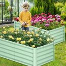Galvanized Raised Garden Bed Outdoor, 2 Pcs 6x3x1.5FT Outdoor Large Planter Raised Beds Open Base with Safety Edge and Glove for Vegetables Flowers Ground Planter, Green by CozyNest Decor
