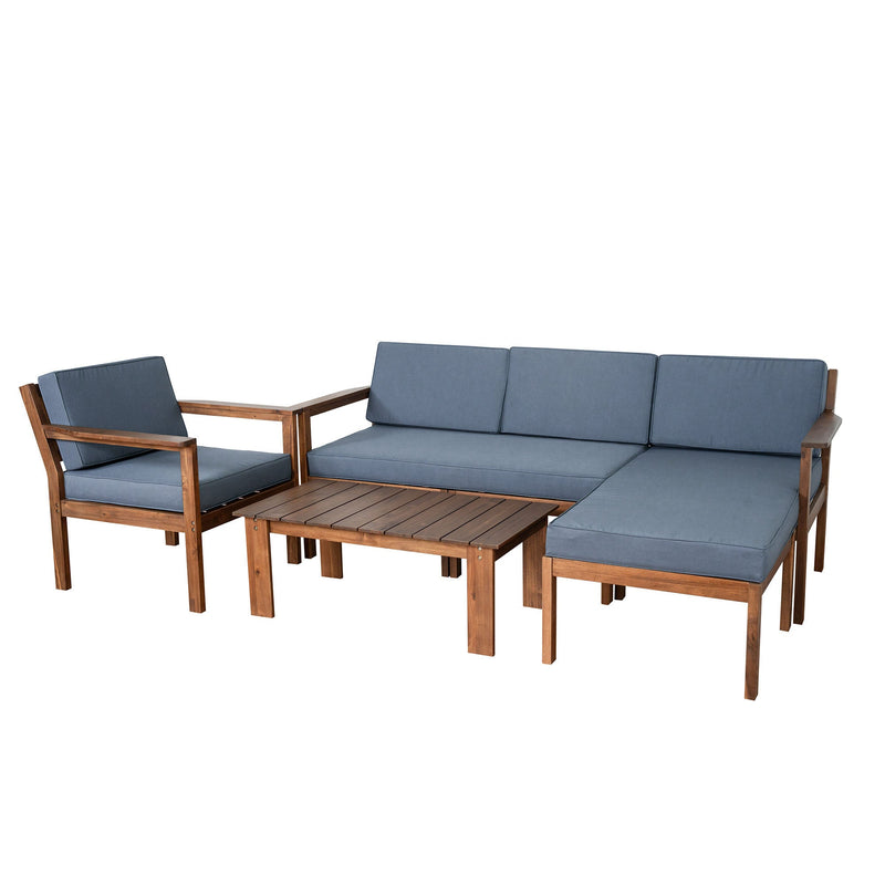 A Multi-person Sofa Set with A Small Table, Suitable for Gardens, Backyards, and Balconies.