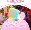 Mini Karaoke Machine for Kids Adults, Portable Karaoke Microphone Singing Speaker Bluetooth Karaoke Player with 2 Wireless Mic, Birthday Gifts for Girls Boys 4-12 Year Old, Family Home Party(Gold) by TinyTreasures Baby Boutique