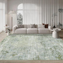 9x12 Area Rugs for Living Room Rug Washable: Modern Large Rug for Dining Room Bedroom Carpet Non Slip 9 by 12 Indoor Abstract Nursery Home Office Green by TinyTreasures Baby Boutique
