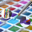 CHROMATEK Watercolor Paint Set – 128 Vibrant Colors for Artists & Beginners with Palette – Includes Metallic, Fluorescent, Pastel & Opaque Shades, Brushes, Pad, Swatch Sheets & Travel Case by TinyTreasures Baby Boutique