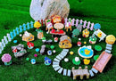 100 Pcs Miniature Fairy Garden Accessories Mini Landscape, Resin Micro Buildings Structures Tiny Animals Figurines by GreenHaven Gardens