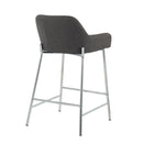 Daniella - Contemporary Fixed Height Counter Stool With Metal Legs (Set of 2) by HouseOfZazla