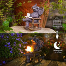 Goodeco Solar Elephant Statue for Garden - Perfect Relaxing Outdoor & Fairy Garden Decor, Great as Birthday or Mom Gifts- 6.3 x 7.8in by GreenHaven Gardens