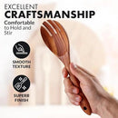 Zulay Kitchen 12-Piece Teak Wooden Utensils for Cooking - Natural Teak Utensil Set with Premium Gift Box - Non-Stick Wooden Spoons for Cooking - Kitchen Gift Set - Comfortable Grip Wooden Utensil Set by CozyNest Decor