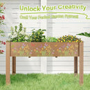 Outdoor Wood Raised Garden Bed- Elevated Planter Box with Legs, Durable Fir Wood, Reinforced Frame with Drainage Holes, Liner for Vegetables, Herbs, Flowers, 47" x 23"x 30" by CozyNest Decor