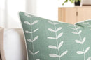 VAGMINE Embroidered Lollipop Cushion Cover - 20x20 Inches Square - 100% Cotton Light Teal Throw Pillow Case - Minimalist Chic Design - Luxury Home Accent for Sofa, Couch, Bed, Office by CozyNest Decor