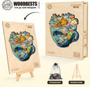 WOODBESTS Wooden Puzzles for Adults, Succulent Mug Wood Puzzles Adult(250 Pieces, L, 13.4 * 13.3in), Unique Shape Wooden Animal Jigsaw Puzzles, Birthday Gifts for Adults Family Game by TinyTreasures Baby Boutique