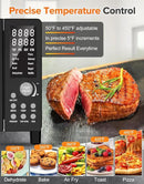 Nuwave Bravo Pro Smart Air Fryer Toaster Oven Combo, Airfryer Convection Oven Countertop, 12-in-1 Functions with Quicker & Even Crisp Technology, 1800W, 50-450°F, PFAS-Free, 21QT, Black by CozyNest Decor