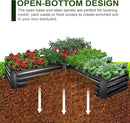 EDOSTORY Raised Bed Garden Bed Kit, 5x5x1ft Galvanized Planter Tall Raised Garden Boxes Outdoor, Large Metal Raised Garden Beds for Vegetables, Flowers, Herbs by CozyNest Decor