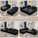 Hobestluk Modular Sectional Sofa Couches 108" L-Shape Couch 3 Seat Modular Sofa Memory Foam Sectional Couches for Living Room, Boneless Couch with Oversized Chaise (Black, Left Facing) by CozyNest Decor