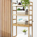 DECOMOMO Narrow Storage Bins Small Baskets for Organizing Bathroom, Toilet Tank, Towel Storage, Entryway, Gifts (Beige and White - Set of 4) by CozyNest Decor