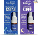 Oilogic Baby Essential Oil Vapor Drops for Diffuse & Humidifier, 2-Pack Set with Stuffy Nose & Cough + Slumber & Sleep - Baby Aromatherapy Oil is Safe for Babies, Kids & Toddlers by CozyNest Decor