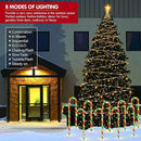 WeGuard 10PK Christmas Candy Cane Pathway Lights Outdoor Decorations 21" 8 Lighting Modes Flashing Waterproof Outdoor Lighted Christmas Decor for Garden Yard (Red&Green) by GreenHaven Gardens