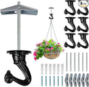 Ceiling Swag Hook Sets - Heavy Duty Hooks with Mounting Hardware for Hanging Plant, Ceiling or Extender Chains - Easy Install with Screws/Brackets by GreenHaven Gardens