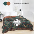 MSGKV Cotton Bed Blanket for Couch and Sofa Blankets for Living Room Bedroom Reversable Florals Throw 80"x90" Breathable Cozy Boho Blankets by CozyNest Decor