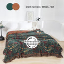 MSGKV Boho Throw Blanket for Couch and Sofa Cotton Blankets for Living Room Bedroom Reversable Florals Throw 60"x80" Breathable Cozy Blankets by CozyNest Decor