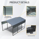 10 X 15 Ft Carport, Outdoor Carport, Heavy Duty Carport Canopy With Galvanized Steel Roof And Frame, Metal Carport Large Garage For Driveway Car, Truck - Charcoal by HouseOfZazla