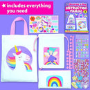 KRAFUN Decorate-a-Bag Craft Kit for Kids 5+ Years, Unicorn & Fairy Theme with Stickers & Gems, 3 DIY Customizable Bags, Step-by-Step Instructions, Creative Activity Set Girls & Boys, Educational Toy by TinyTreasures Baby Boutique