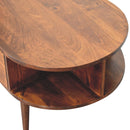 Oval Coffee Table With 1 Drawer - Chestnut by Unique Piece Furniture