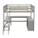 Loft Bed With Shelves With Desk by HouseOfZazla