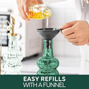 COOK WITH COLOR Glass Olive Oil Bottle Dispenser - 2 Pack- 17oz Oil and Vinegar Cruet - Olive Oil Carafe Decanter for Kitchen by CozyNest Decor