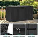 YITAHOME 200 Gallon Extra Large Deck Box, Double-Wall Resin Outdoor Storage Box with Flexible Divider for Patio Cushions Pool Supplies Garden Tools, 990 lbs Load Capacity, Lockable (Black) by CozyNest Decor