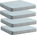 Chair Cushion for Dining Chairs with Ties 4 Pack Non Slip Memory Foam Kitchen Room Chair Pads for Outdoor Patio Furniture17x16 Inch, Light Gray by CozyNest Decor