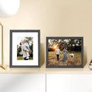 upsimples 8x10 Picture Frame, Natural Solid Wooden Picture Frames, Display 5x7 with Mat or 8 x 10 Without Mat, Wall or Tabletop, 1 Pack, Black by CozyNest Decor