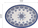 Bico Blue Talavera 16 plus 14 inch Oval Platters Set, Set of 2, Microwave and Dishwasher Safe, for Serving Fish, Chicken, Turkey by CozyNest Decor