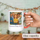 Personalized Coffee Mug, Custom Photo Caricature Gift, Funny Customized Coffee Gift for Men & Women, Custom Mugs with Pictures, Orange 15oz Customized Ceramic Tea Cup by TinyTreasures Baby Boutique