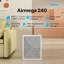 Coway Airmega 240 True HEPA Air Purifier with Air Quality Monitoring, Auto, and Filter Indicator, Dove White by TinyTreasures Baby Boutique