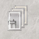 20 X 28" Bathroom Medicine Cabinet With Mirror Wall Mounted LED Bathroom Mirror Cabinet With Lights, Anti-Fog, Waterproof, Dimmable, 3000K~6000K, Single Door, Touch Swich, Storage Shelves - Silver by HouseOfZazla