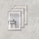 20 X 28" Bathroom Medicine Cabinet With Mirror Wall Mounted LED Bathroom Mirror Cabinet With Lights, Anti-Fog, Waterproof, Dimmable, 3000K~6000K, Single Door, Touch Swich, Storage Shelves - Silver by Unique Piece Furniture