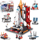 Space Exploration Shuttle Toys for 8-12 and 8-14 Years Boys Kids, 1008pcs 7 Models Aerospace Building Set with Heavy Transport Rocket and Launcher, Educational Construction Toy by TinyTreasures Baby Boutique