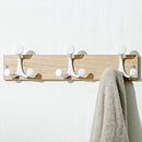 SKOLOO 17-Inch Natural Wood Coat Rack Wall Mount with 3 Triple Hooks - Ideal for Family Entrances, Classrooms, and Pet Supplies Storage - Perfect Coat Hooks for Wall by CozyNest Decor