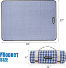 G GOOD GAIN Picnic Outdoor Blankets Waterproof Large - Beach Mat Sand Free Foldable with Carry Strap | Portable Camping Blanket | Park Blanket for Grass Park, Hiking, Travel, Concerts, Indoor (Blue) by TinyTreasures Baby Boutique