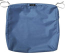 Classic Accessories Ravenna Water-Resistant 21 x 19 x 3 Inch Patio Seat Cushion, Empire Blue, Chair Seat Cushion by GreenHaven Gardens