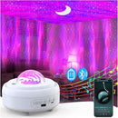 Star Projector with Bluetooth Speaker, 1800mAh Battery Operated Night Light Galaxy Projector, Northern Lights Aurora Projector with Moon, Mood Ambient Lighting for Bedroom Kids Girls Adults by TinyTreasures Baby Boutique
