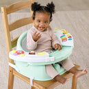 Infantino Music & Lights 3-in-1 Discovery Seat and Booster - Convertible Booster, Infant Activity Seat and Feeding Seat with Electronic Piano for Sensory Exploration, for Babies and Toddlers, Mint by TinyTreasures Baby Boutique
