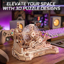 ROKR 3D Wooden Puzzles for Adults Miniature Marble Run Building Toys,DIY Pinball Machine Model Kits-Gear Ball Challenge EGC01 by TinyTreasures Baby Boutique