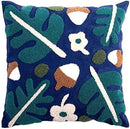 MOCOFO Canvas Embroidered Throw Pillow Cover with Flower Spring Embroidery Craft Modern Simple Sofa Office Pillow Pillow Case (Acorn, 18x18’’) by CozyNest Decor