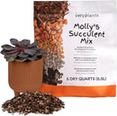 Molly's Succulent Mix - Premium Gritty Soilless Potting Mix for Succulents, Cactus and Bonsai - Contains Akadama, Hyuga, Bark Fines, Pumice, Lava Rock, Mycorrhizae 5 Dry Quarts by GreenHaven Gardens