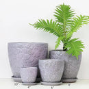 10inch Retro Ceramic Planter with Drainage Hole and Saucer for Multiple Plants, Indoor-Outdoor Garden Pots for Succulent, Orchid, and Flower (Fits Inner Pots Up to 9 Inch, Retro Purple) by CozyNest Decor
