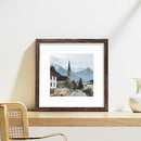Vittanly 12x12 Picture Frames Set of 9, Shatter Resistant Plexiglass, Display 8x8 Pictures with Mat or 12x12 without Mat, Photo Frames for Wall Mount, Engineered Wood, Brown by CozyNest Decor